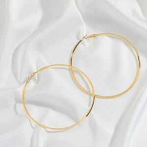 BRINCO DE ARGOLA 5.6CM – COR PRATA OU DOURADO 1 PAR